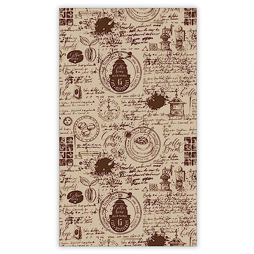 SMTDeco Herdabdeckplatte 30×52 cm – ESG gehärtetes Glas, kratzfest & rutschfest – Spritzschutz & Schneidebrett – für Induktion/Ceranfeld – 1-teilig, Motiv Kaffee Braun von SmartDecoration