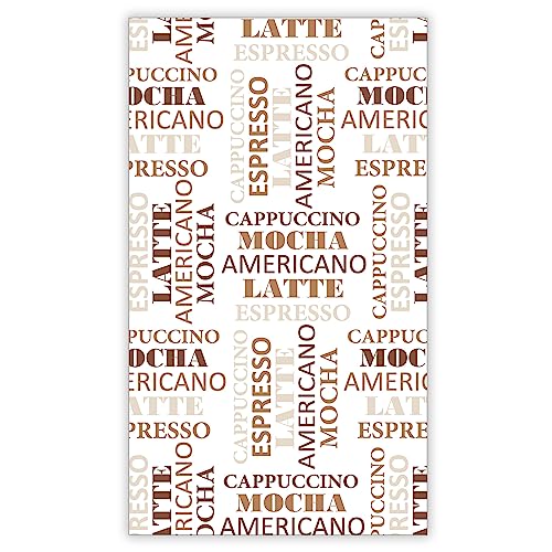 SMTDeco Herdabdeckplatte 30×52 cm – ESG gehärtetes Glas, kratzfest & rutschfest – Spritzschutz & Schneidebrett – für Induktion/Ceranfeld – 1-teilig, Motiv Kaffee Weiß von SmartDecoration