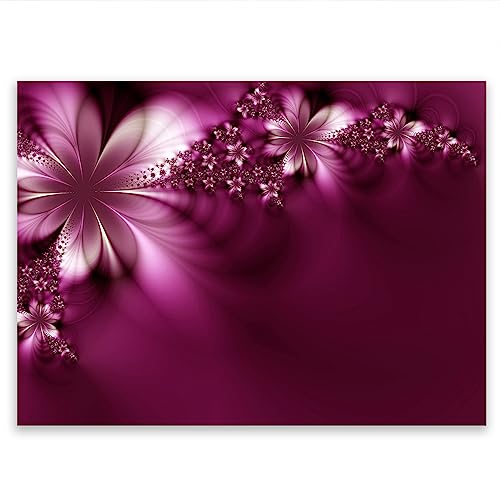 SMTDeco Herdabdeckplatte 40×30 cm – Mehr Arbeitsfläche, Spritzschutz & Schneidebrett – ESG Glas, kratzfest – für Induktion/Ceranfeld – 1-teilig, Motiv Abstrakte violett von SmartDecoration