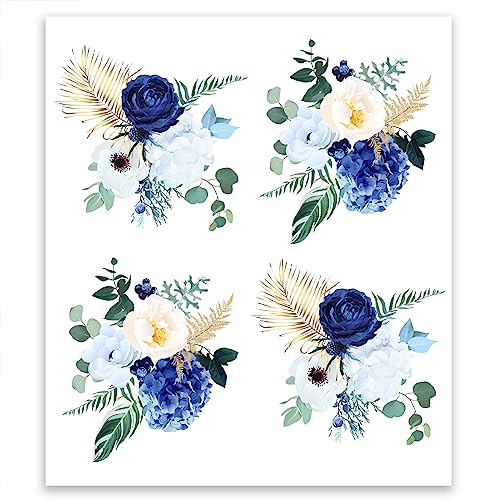 SMTDeco Herdabdeckplatte 45×52 cm – Mehr Arbeitsfläche, Spritzschutz & Schneidebrett – ESG Glas, kratzfest – für Induktion/Ceranfeld – 1-teilig, Motiv Blumen Weiß von SMTDeco
