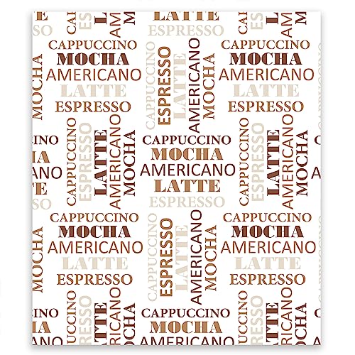 SMTDeco Herdabdeckplatte 45×52 cm – Mehr Arbeitsfläche, Spritzschutz & Schneidebrett – ESG Glas, kratzfest – für Induktion/Ceranfeld – 1-teilig, Motiv Kaffee Weiß von SmartDecoration