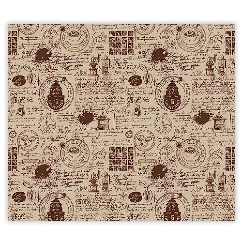 SMTDeco Herdabdeckplatte 60×52 cm – Mehr Arbeitsfläche, Spritzschutz & Schneidebrett – ESG Glas, kratzfest – für Induktion/Ceranfeld – 1-teilig, Motiv Kaffee Braun von SmartDecoration