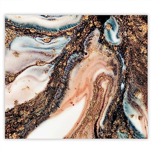 SMTDeco Herdabdeckplatte Ceranfeld Abdeckplatte Herdabdeckung Herdplatten Abdeckungen Induktionskochfeld 60x52 cm Einteilig Marmor Gold von SMTDeco
