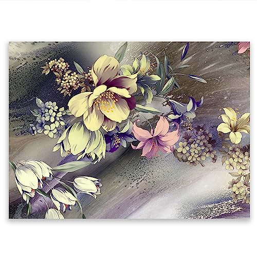 SmartDecoration Herdabdeckplatte Ceranfeldabdeckung aus Glas 40x30 cm Einteilig Motiv "Bild" Grau (101444) von SmartDecoration