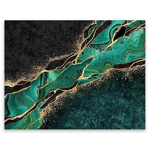 SMTDeco Herdabdeckplatte Ceranfeld Abdeckplatte Herdabdeckung Herdplatten Abdeckungen Induktionskochfeld 52x40 cm Einteilig Marmor Grün von SMTDeco