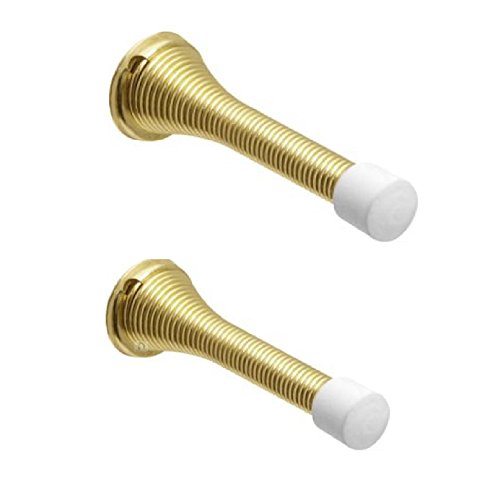 10 x Brass Spring Door Stop Stops Stopper Gold Doorstop Inc Fixings & Screws by Smarthome von SmartHome