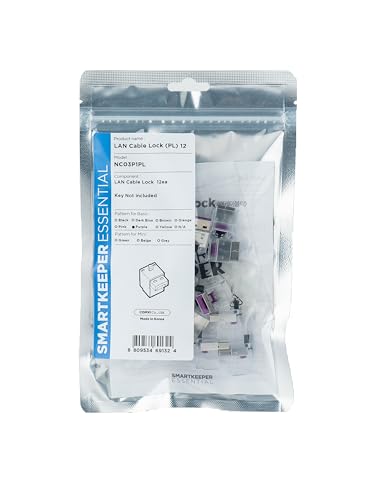 SmartKeeper Essential / 12 x LAN Cable Locks ohne Lock Key Basic/Lila von Smart Keeper