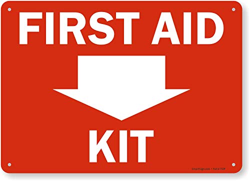 SmartSign "First Aid Kit" Down Arrow, Plastic Sign, 10" x 14" SmartSign "First Aid Kit" Down Arrow, Plastic Sign, 10" x 14" von SmartSign