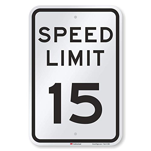 SmartSign MutCD # R2-1-15 3M reflektierendes Schild für Ingenieursklasse, Legende "Speed Limit 38.1 cm, 45.7 cm hoch x 30.5 cm breit, schwarz auf weiß von SmartSign