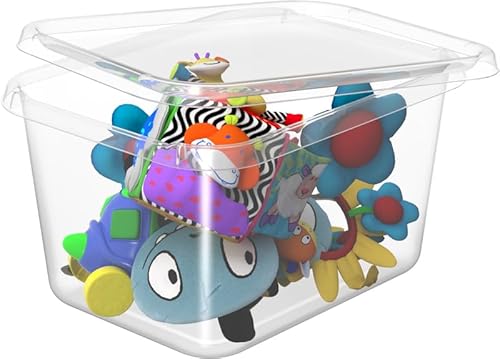3er Set Aufbewahrungsbox mit Deckel - 11L - SmartStore™ Basic S - Stapelbar und Nestelbar - Lebensmittelecht - BPA frei - Farbe: Transparent - L38xB27xH20cm - Food Approved von SmartStore