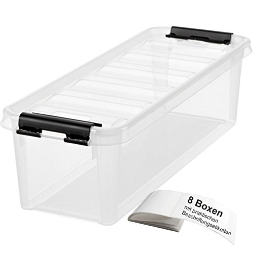 ORTHEX Smart Store Classic 4 / 8 Stück Aufbewahrungsboxen mit Clip-Verschluss im SET, inkl. Beschriftungsetiketten von SmartStore