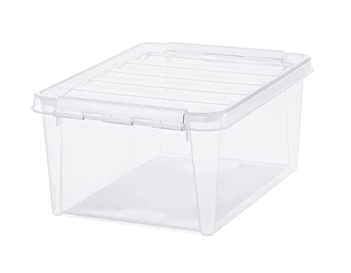 SmartStore Aufbewahrungsboxen 14 L – 10 transparente und stapelbare Boxen mit Deckel und Clipverschluss, BPA-frei und lebensmittelecht – 40 x 30 x 18cm von SmartStore