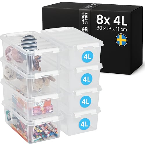 SmartStore - 8x Aufbewahrungsbox mit Deckel Classic 3.6L (30x19x11cm) | Stapelbare Box mit Deckel | Lebensmittelechte Kunststoffbox | Plastikbox mit Deckel & verstärkten Ecken | 10 Jahre Garantie SmartStore - 8x Aufbewahrungsbox mit Deckel Classic 3.6L (30x19x11cm) | Stapelbare Box mit Deckel | Lebensmittelechte Kunststoffbox | Plastikbox mit Deckel & verstärkten Ecken | 10 Jahre Garantie von SmartStore