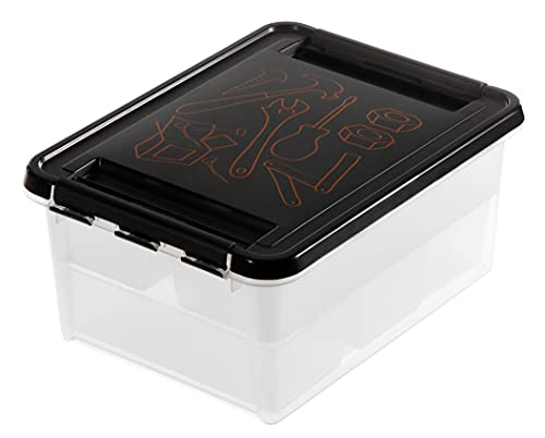 SmartStore Deco 15 Werkzeug-Aufbewahrungsbox, Schwarz/Transparente von SmartStore