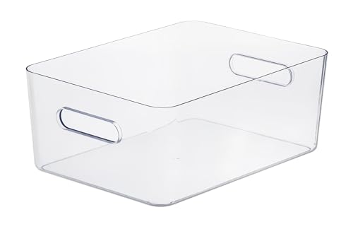 SmartStore Kompakte transparente Aufbewahrungsbox L | Groß | Modular | Funktional | Für Mehrzwecknutzung | Transparente Lagerung erweiterbar | perfekt für Zeitschriften, Utensilien von SmartStore