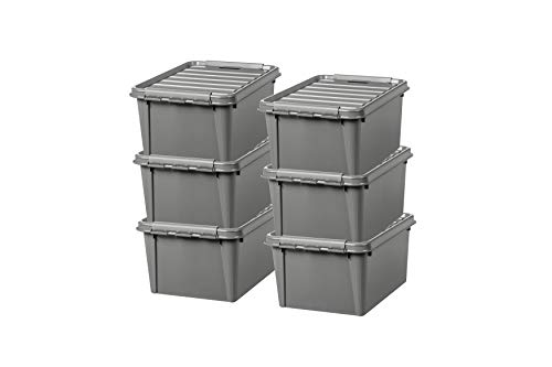 SmartStore - Recycled 31-6er Set Aufbewahrungsboxen - 100% recycelter Kunststoff - grau - 50x39x26cm - 32l von SmartStore