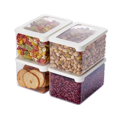 SmartStore Vorratsdosen 1.65L – 4er Set Luftdicht - 20% bio-basiertes Plastik Aufbewahrungsbox mit Deckel, BPA Frei, Spülmaschinenfest – Stapelbare Küche Organizer – 18 x 12.5 x 10cm von SmartStore