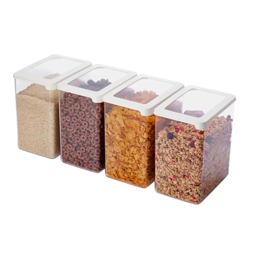 SmartStore Vorratsdosen 3,5L – 4er Set - 20% bio-basiertes Plastik Aufbewahrungsbox mit Deckel, BPA-frei, Spülmaschinenfest – Stapelbare Küche Organizer – 12.5 x 18 x 20cm von SmartStore