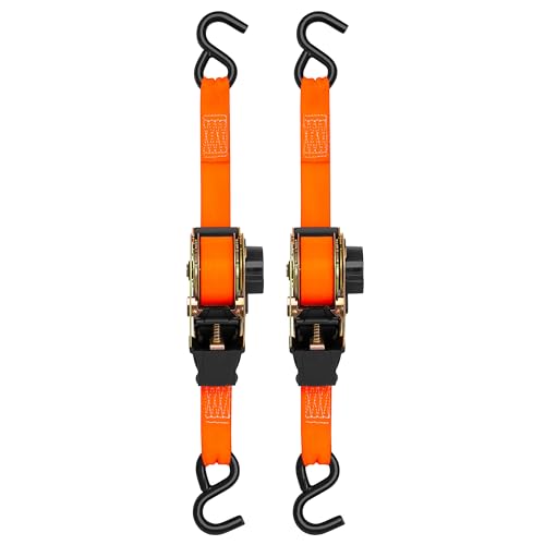 SmartStraps 3 m einziehbare Ratschenspanngurte 1,4 kg Bruchfestigkeit – 0,5 kg sichere Arbeitslast – Motorräder, Boote und Geräte mit patentierter Technologie von SmartStraps
