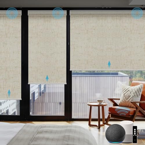 SmartWings Elektrisches Rollo mit Fernbedingung, Smart Rollo Innen 100% Verdunkelung, Kompatibel mit Alexa, Google Home, Homekit, Benutzerdefinierte Größe,Leinen Sand SmartWings Elektrisches Rollo mit Fernbedingung, Smart Rollo Innen 100% Verdunkelung, Kompatibel mit Alexa, Google Home, Homekit, Benutzerdefinierte Größe,Leinen Sand von SmartWings