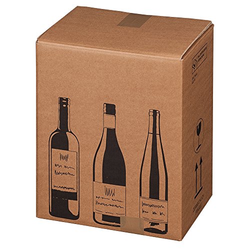 Flaschenversandkartons Faltkarton Weinversandkarton Flaschenkarton Weinkarton, Menge:5 Stück, Flaschen Anzahl:6 Flaschen von Smartbox Pro