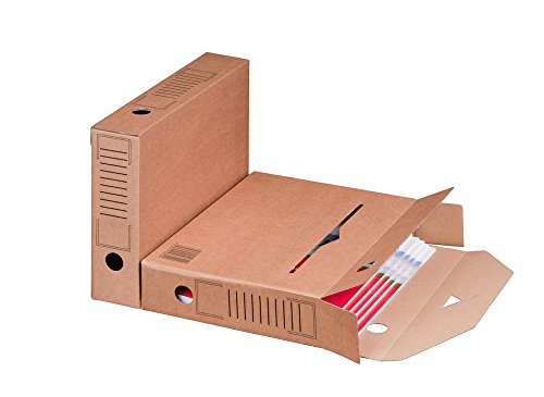 Smartbox Pro Archiv-Ablagebox mit Automatikboden, 25er Pack, braun von Smartbox Pro