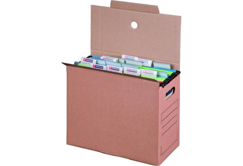 Smartbox Pro Aufbewahrungsbox (Spar-Set, 10 St., 10er-Set), Archiv-Ablageboxen für Hängemappen 327x158x279mm Archivkarton Braun von Smartbox Pro