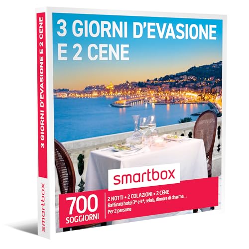Smartbox - Geschenkbox für 3 Tage und 2 Abendessen - Gourmet-Geschenkidee - 2 Nächte mit Frühstück und 2 Abendessen für 2 Personen, Einheitsgröße Smartbox - Geschenkbox für 3 Tage und 2 Abendessen - Gourmet-Geschenkidee - 2 Nächte mit Frühstück und 2 Abendessen für 2 Personen, Einheitsgröße von Smartbox