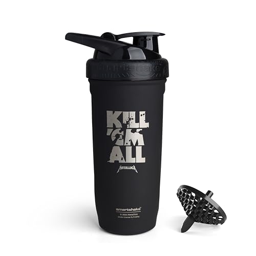 Smartshake Rockband Reforce Protein Shaker Edelstahl 900 ml | 30 oz – Auslaufsicherer Schraubdeckel – BPA-frei – Nicht isoliert – Unisex Gym Shaker Edelstahl – Metallica, Kill ‘Em All Smartshake Rockband Reforce Protein Shaker Edelstahl 900 ml | 30 oz – Auslaufsicherer Schraubdeckel – BPA-frei – Nicht isoliert – Unisex Gym Shaker Edelstahl – Metallica, Kill ‘Em All von Smartshake