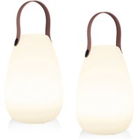 2er set Akku led Tischleuchten für außen & innen mit rgb, h: 21cm von Smartwares