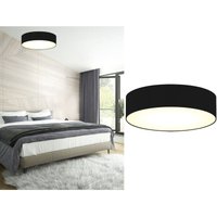 Smartwares - Deckenleuchte mit led, Stoff schwarz/Abdeckung satiniert, ø 40cm, ceiling dream von Smartwares