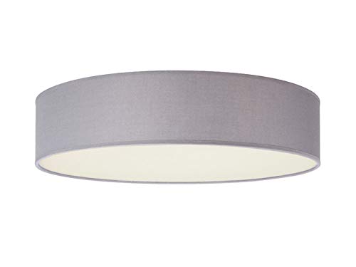 Elegante Deckenleuchte mit LED Licht - Lampenschirm aus grauenm Stoff Ø40cm - Warmes Licht durch satinierte Abdeckung Elegante Deckenleuchte mit LED Licht - Lampenschirm aus grauenm Stoff Ø40cm - Warmes Licht durch satinierte Abdeckung von Smartwares