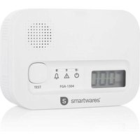 Smartwares - Kohlenmonoxid-Melder mit wechselbaren Batterien, 85dB Alarm, Display von Smartwares