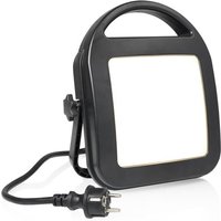 Smartwares - led Baustrahler faltbar mit integrierter DuoSteckdose, 6000lm, Neutralweiß von Smartwares