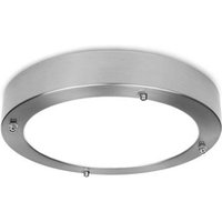 Smartwares - Moderne 12 Watt led Deckenleuchte fürs Bad aus gebürstetem Stahl & Glas, IP44 von Smartwares