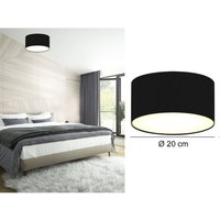 Smartwares - Moderne Deckenlampe, Stoff schwarz/Abdeckung satiniert, ø 20 cm, ceiling dream von Smartwares