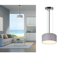 Smartwares - Moderne Hängelampe, Stoff grau/Abdeckung satiniert, ø 20 cm, ceiling dream von Smartwares