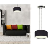 Moderne Hängelampe, Stoff schwarz/Abdeckung satiniert, ø 20 cm, ceiling dream von Smartwares