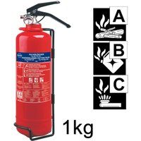 Smartwares - Pulverfeuerlöscher, Brandklassen a, b, c, Manometer, 1kg von Smartwares