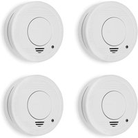 Smartwares - Rauchwarnmelder 4er Pack weiß, 5 Jahr Batterielebensdauer Rauchwarnmelder von Smartwares