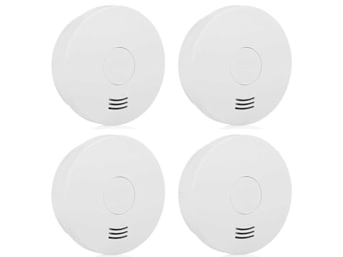SMARTWARES Rauchmelder 4er Set mit 10 Jahres Batterie, VDs Zertifiziert & Q-Siegel, unauffällig blinkende LED von Smartwares