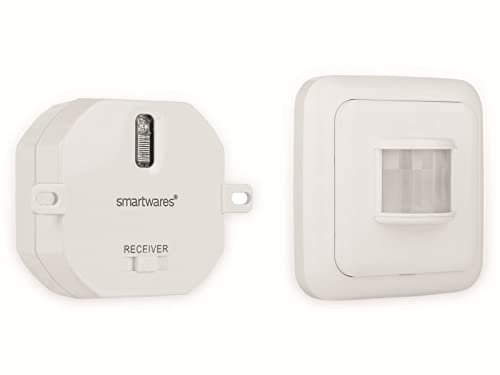 Smartwares Beleuchtungssteuerungs-Set – Bewegungsmelder und Einbaumodul – kabellos – einfache Installation von Smartwares