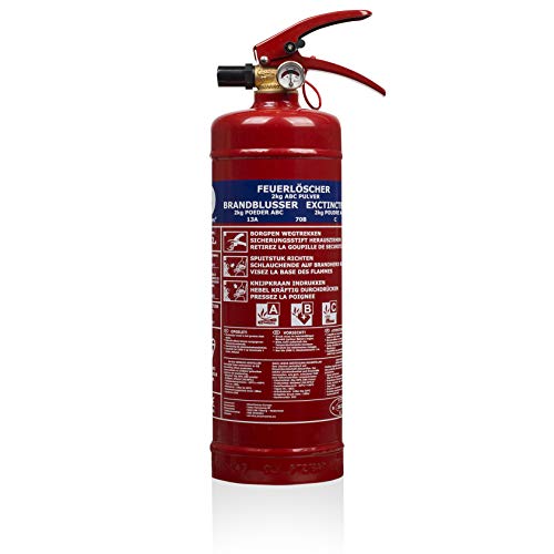 Smartwares 10.014.68 Pulverlöscher – 2 kg – für ABC Brände – mit Halterung und Manometer – rot Smartwares 10.014.68 Pulverlöscher – 2 kg – für ABC Brände – mit Halterung und Manometer – rot von Smartwares