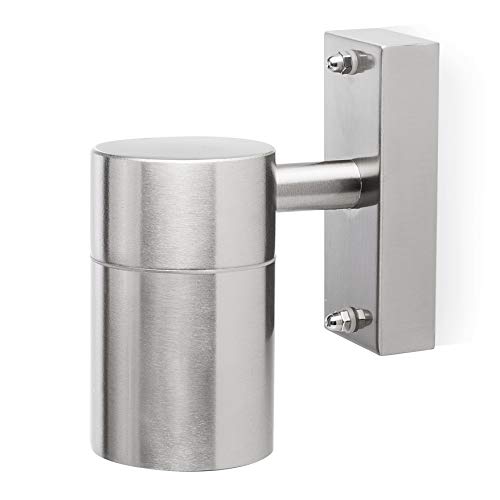 Smartwares GU10 Fassung Aussen-/ Wandleuchte, Edelstahl, Downlight 7,5 x 15,1 x 13 cm, Metall von Smartwares