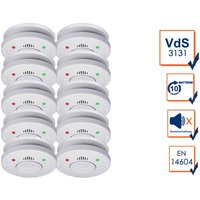 Smartwares - 10er set Rauchmelder 10 Jahres Batterie - VdS Zertifiziert & Stummschaltfunktion Smartwares - 10er set Rauchmelder 10 Jahres Batterie - VdS Zertifiziert & Stummschaltfunktion von Smartwares