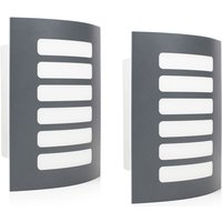 Smartwares - 2er Set dezente led Außenwandleuchte mit grauem Edelstahlcover, IP44, 20 x 15 cm Smartwares - 2er Set dezente led Außenwandleuchte mit grauem Edelstahlcover, IP44, 20 x 15 cm von Smartwares