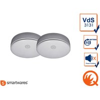 2er set Qualitäts Rauchmelder 10 Jahres Batterie, VdS zertifiziert & Q-Siegel von Smartwares