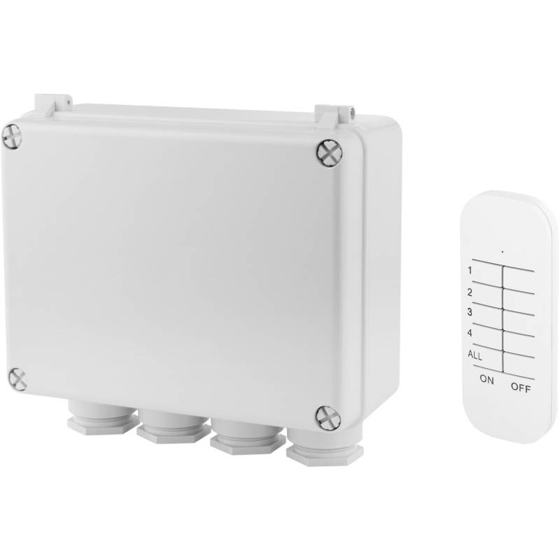 Smartwares 3 Kanal-Funk-Schalterbox für den Außenbereich Weiß von Smartwares