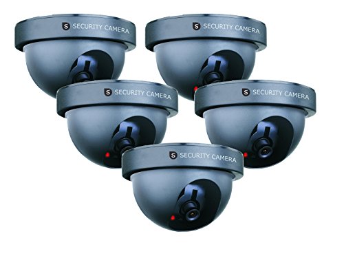 Smartwares 3er-Set Domekamera Attrappe Dummy-Kamera, mit Blink-LED, batteriebetrieben; CS44DSW von Smartwares