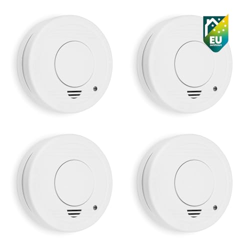 Smartwares Rauchmelder - Optischer Sensor - TÜV geprüft - Auswechselbare Batterie 1 Jahr - Testtaste - 85 dB - 10.100.41, Weiß von Smartwares